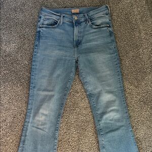 Mother denim Jean The Insider Crop Step Fray size 27